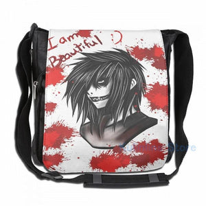 Funny Graphic Jeff the Killer USB Charge Backpack - School Travel Laptop Bag