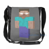Funny Herobrine USB Charge Backpack School Travel Laptop Bag