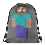 Funny Herobrine USB Charge Backpack School Travel Laptop Bag