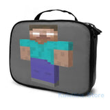 Funny Herobrine USB Charge Backpack School Travel Laptop Bag