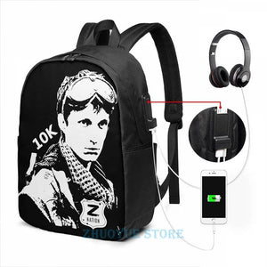 Funny Graphic Z Nation 10K USB Charge Backpack Men Women Travel Laptop Bag