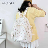 Floral Backpack Nylon Large Capacity School Bags with Pendant