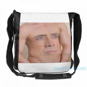 Nicolas Cage Graphic Print USB Charge Backpack - Ribcage Design