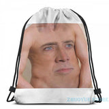 Nicolas Cage Graphic Print USB Charge Backpack - Ribcage Design