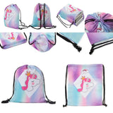 Women Backpack Halloween Candy Gift Bag Drawstring Travel Skull Floral Print