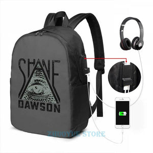 Shane Dawson All-Seeing Eye USB Charge Backpack Men Women Travel Laptop Bag