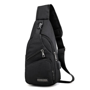 Canvas Chest Pack for Men Women Crossbody Shoulder Bags Messenger Bag