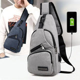 Canvas Chest Pack for Men Women Crossbody Shoulder Bags Messenger Bag