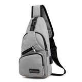 Canvas Chest Pack for Men Women Crossbody Shoulder Bags Messenger Bag
