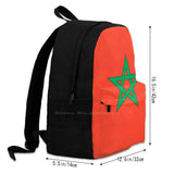 Morocco Flag School Bag Big Capacity Backpack Laptop 15 Inch