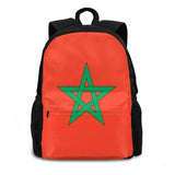 Morocco Flag School Bag Big Capacity Backpack Laptop 15 Inch