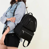 Youth Girl Backpack Multi-pocket Waterproof Nylon College Bag