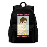 Bananas 3D Print Backpack Casual Bag Sorry Girls Ladies Womens