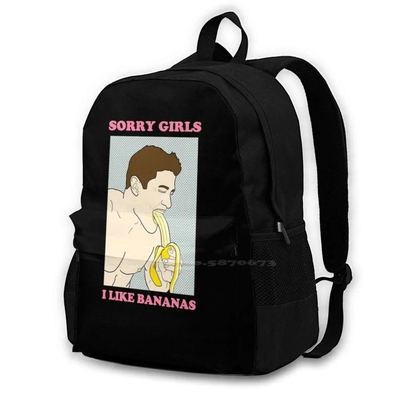 Bananas 3D Print Backpack Casual Bag Sorry Girls Ladies Womens