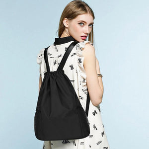 Waterproof Gym Bag Fitness Backpack Drawstring Pocket Hiking Camping Men Bags