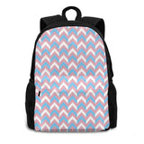 Pride Chevron Stripe Print 3D Print Backpack Casual Bag Pride Flag