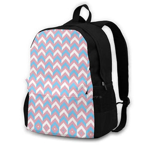 Pride Chevron Stripe Print 3D Print Backpack Casual Bag Pride Flag