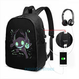 Sableye In A Cave USB Charge Backpack School Travel Laptop Bag