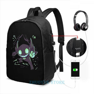 Sableye In A Cave USB Charge Backpack School Travel Laptop Bag