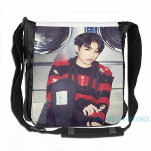 Funny Graphic Print Jungkook USB Charge Backpack School Travel Laptop Bag