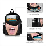 Funny Star Backpack Laptop Travel Bag with Face Mask