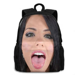 Funny Star Backpack Laptop Travel Bag with Face Mask