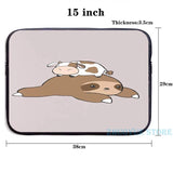 Funny Sloth and Tiny Cow USB Charge Backpack School Travel Laptop Bag