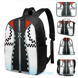 Funny Graphic print Roxas USB Charge Backpack School bags