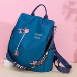 Anti Theft Oxford Backpacks for Women Chinese Style Embroidery Back Bags