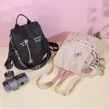 Anti Theft Oxford Backpacks for Women Chinese Style Embroidery Back Bags