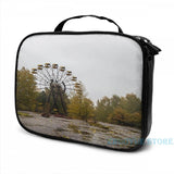 Funny Graphic Print Pripyat Chernobyl Ferris Wheel USB Charge Backpack