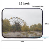 Funny Graphic Print Pripyat Chernobyl Ferris Wheel USB Charge Backpack