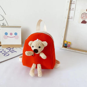 Personalised Children's Bear Backpack Any Name Plush Bear Bag Boys and Girls