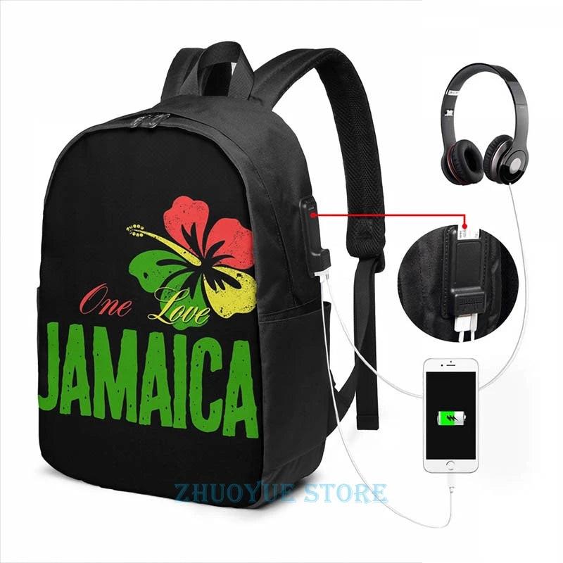 Jamaica One Love USB Charge Backpack
