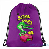 Funny Oddworld Scrab Cakes USB Charge Backpack School Bags