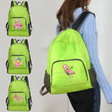 Flamingo Print Foldable Backpack for Men Women Lightweight Daypack