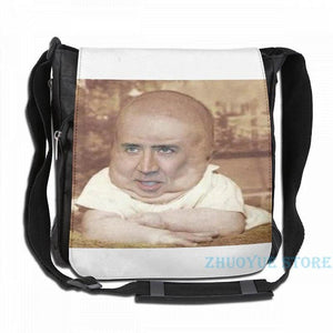 Funny Nicolas Cage Baby USB Charge Backpack School Travel Laptop Bag