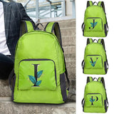 Foldable Backpack Lightweight Mountaineering Travel Daypack Leaf Print