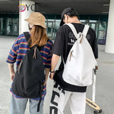 Denim Canvas Daypack Bike School Backpack Set