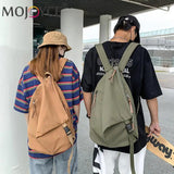 Denim Canvas Daypack Bike School Backpack Set