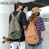 Denim Canvas Daypack Bike School Backpack Set