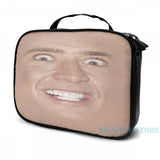 Funny Nicholas Cage Face Pattern USB Charge Backpack Men Women Travel Laptop Bag