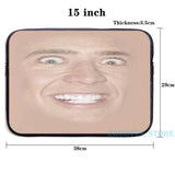 Funny Nicholas Cage Face Pattern USB Charge Backpack Men Women Travel Laptop Bag
