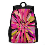 Pink Confetti Flower Laptop Bagpack Floral Red Purple Green