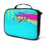Funny Neon Hyena USB Charge Backpack Men School Travel Laptop Bag