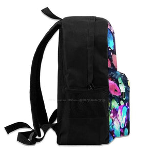 Colorful Abstract Garden Travel Laptop Backpack Bag