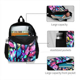 Colorful Abstract Garden Travel Laptop Backpack Bag
