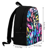 Colorful Abstract Garden Travel Laptop Backpack Bag