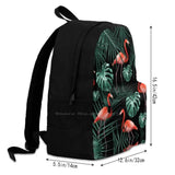 Tropical Flamingo Night Pattern Backpack For Student School Laptop Travel Bag