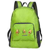 Avocado Print Foldable Backpack Camping Mountaineering Ultra-light Travel Bag